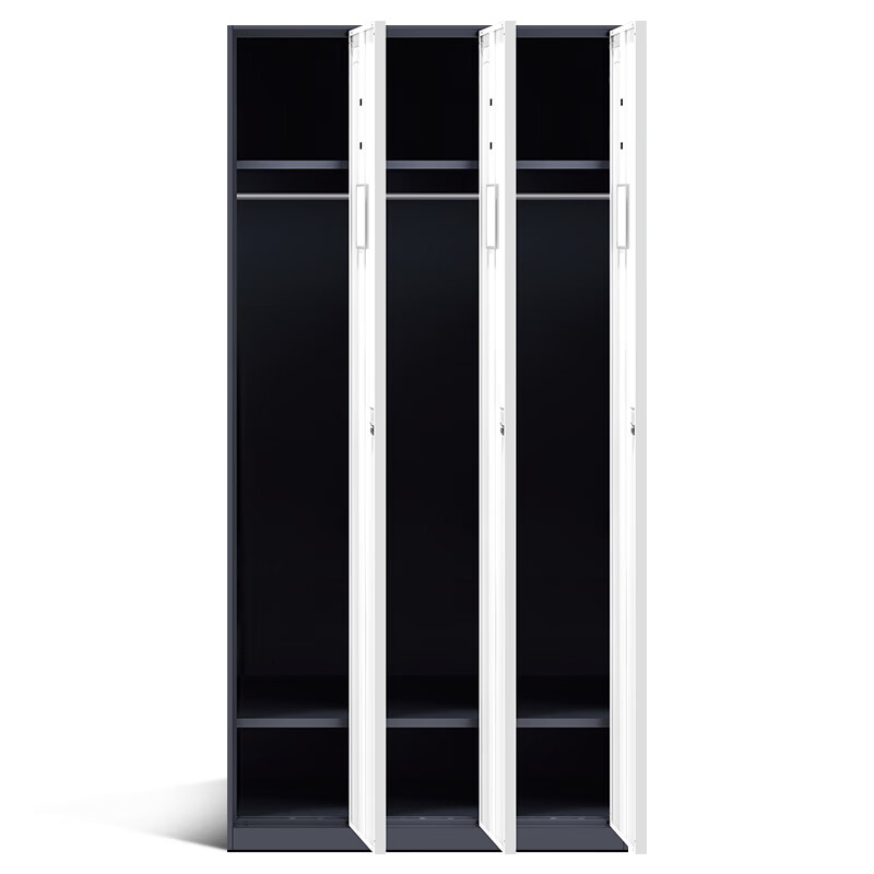 豫仲迈 钢制灰白套色宿舍储物柜三门更衣柜/台晒单图