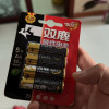 双鹿电池5号精品碱性电池4粒 适用于儿童玩具/遥控器/鼠标/话筒/闹钟/ 五号/LR6/AA/电池晒单图