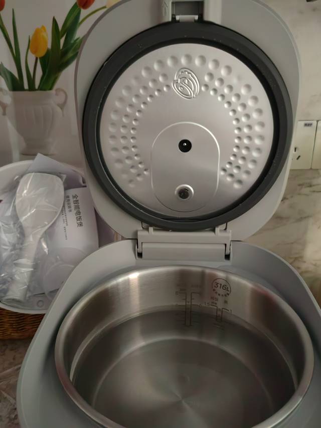 美的(Midea)电饭煲MB-RE476S 0涂层316L不锈钢家用多功能电饭锅4升大容量无涂层煮饭电饭锅晒单图