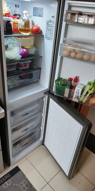 海尔(Haier)190升双门冰箱 风冷无霜 节能家用电冰箱 两门冰箱 家用小冰箱BCD-190WDPT晒单图