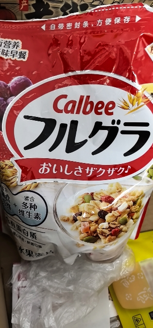 Calbee/卡乐比进口原味水果麦片380g即食燕麦片早餐饱腹食品冲饮晒单图