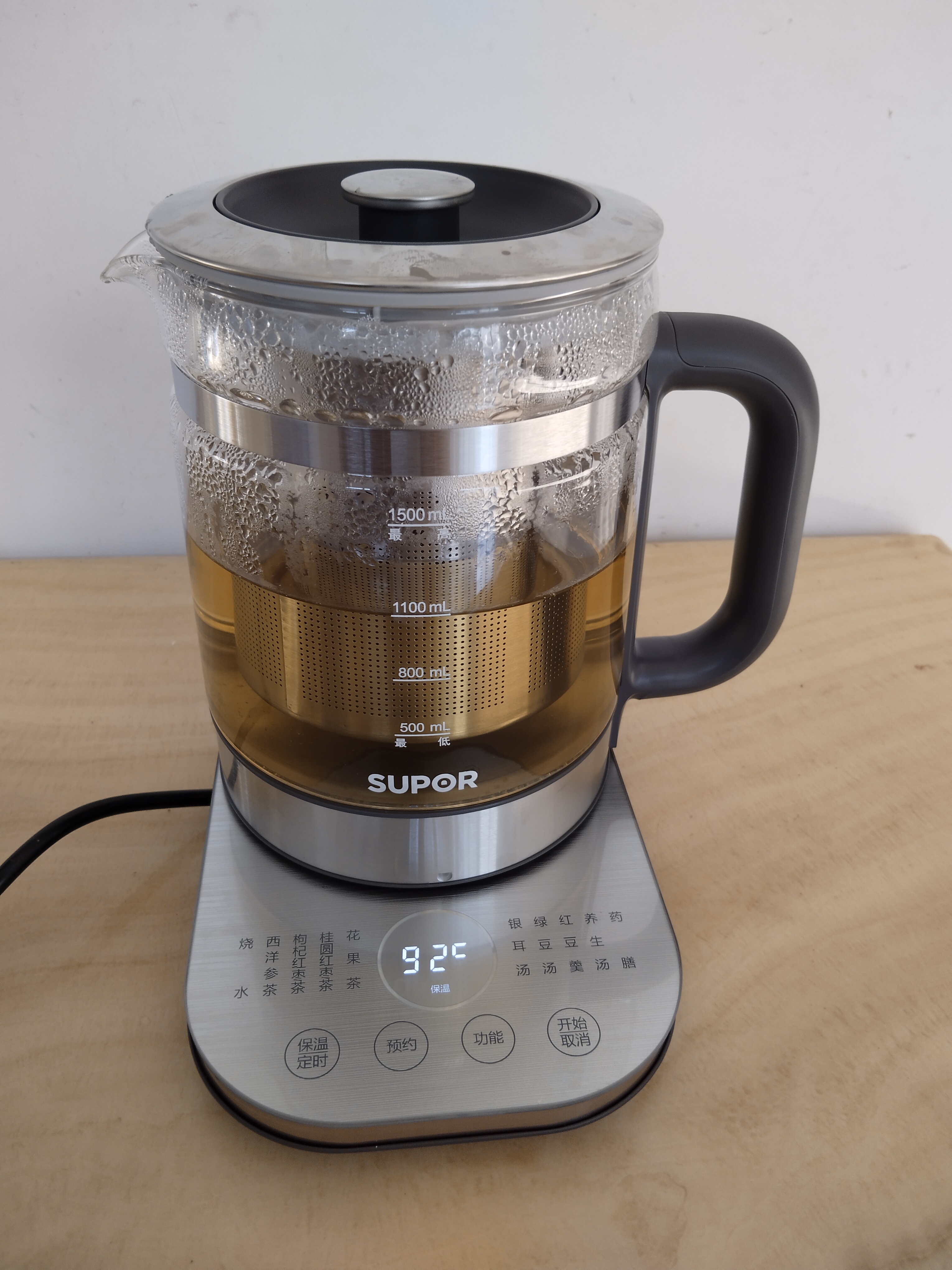 苏泊尔(SUPOR)养生壶煮茶器煮茶壶花茶电茶壶办公室烧水壶保温一体电热水壶煮茶壶恒温壶 SW-15YJ55晒单图