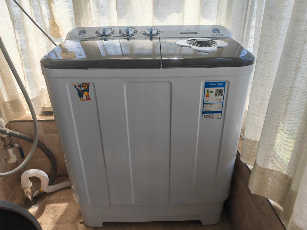 小鸭8.5公斤双桶洗衣机半自动双缸双筒家用租房宿舍小型迷你老式带甩干洗脱一体特价晒单图