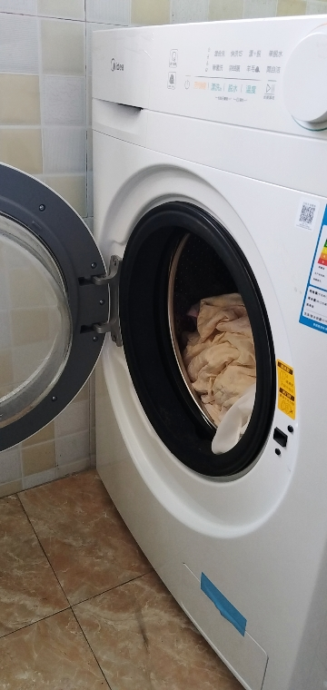 美的(Midea)滚筒洗衣机全自动10公斤超薄机身巴氏除菌变频蒸汽桑拿羊毛洗简尚系列MG100V11FPR晒单图
