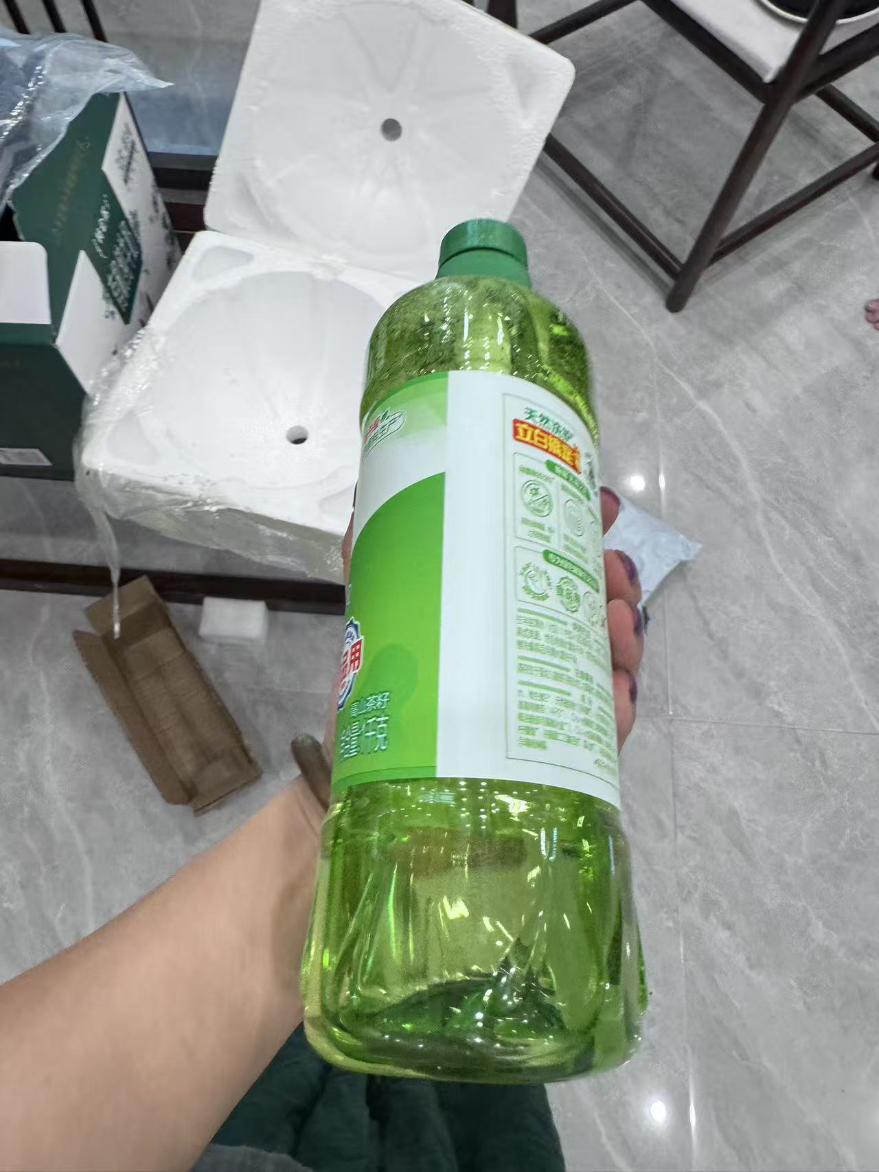 立白茶籽洗洁精1kg除菌去油食品用可洗果蔬不伤手易漂洗晒单图