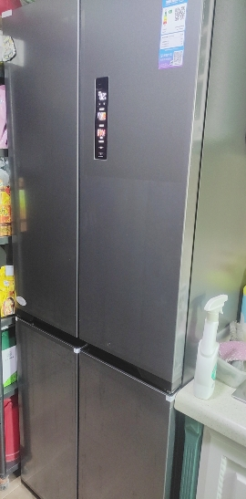 美的(Midea)M60系列纯平全嵌十字四开门冰箱MR-457WUSPZE苍穹灰 大容量436升一级双变频家用冰箱国补晒单图