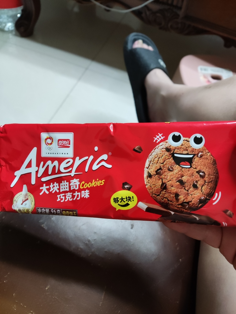 盼盼梅尼耶大块曲奇饼干96g*4袋巧克力味休闲小零食解馋小吃晒单图