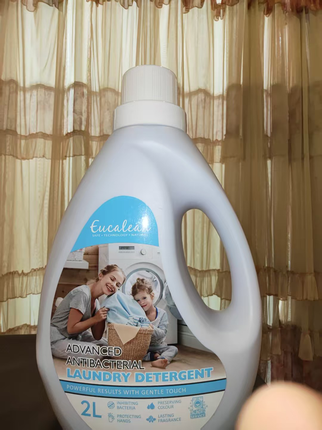 绿色溪谷桉素嘉洁多效抑菌洗衣液手洗机洗祛味去渍除菌除螨抑菌晒单图