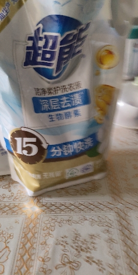 [超能][4斤]洗衣液组合鲜艳亮丽柔顺舒适薰衣草味留香家庭装 洗衣液1kgx2袋()晒单图