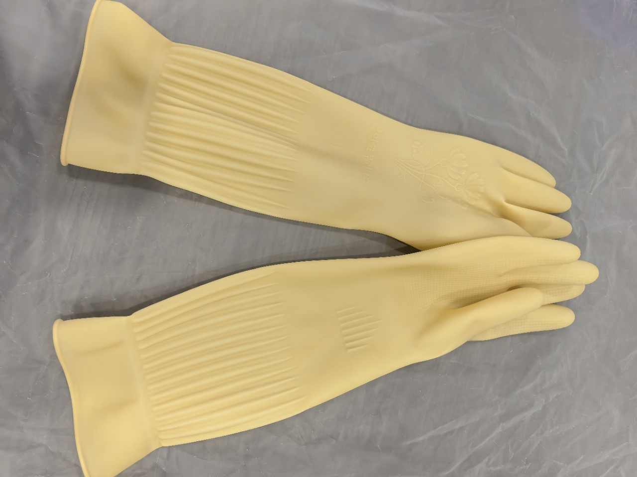 约盾45CM天然乳胶防护防水清洁工作手套 L5450/双晒单图