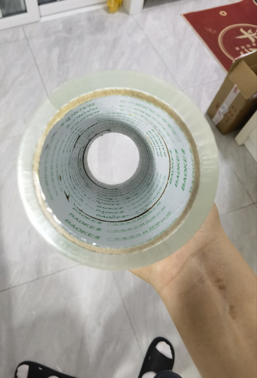宝克(BAOKE)JM05550 55mm×50Y×5.0C透明胶带 5卷/筒 1筒晒单图