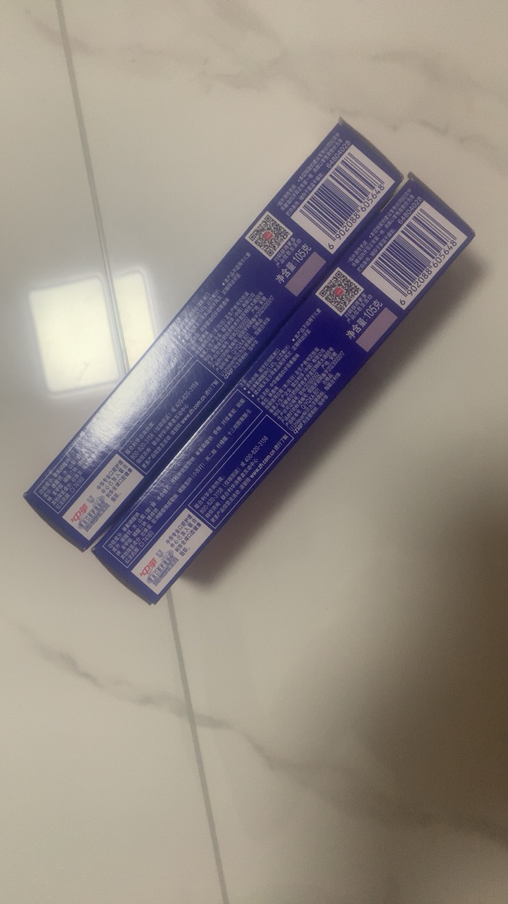 中华健齿白牙膏清新薄荷味小苏打去除牙渍茶渍烟渍清新口气 规格多选 健齿白[清新果香]105g*2支晒单图