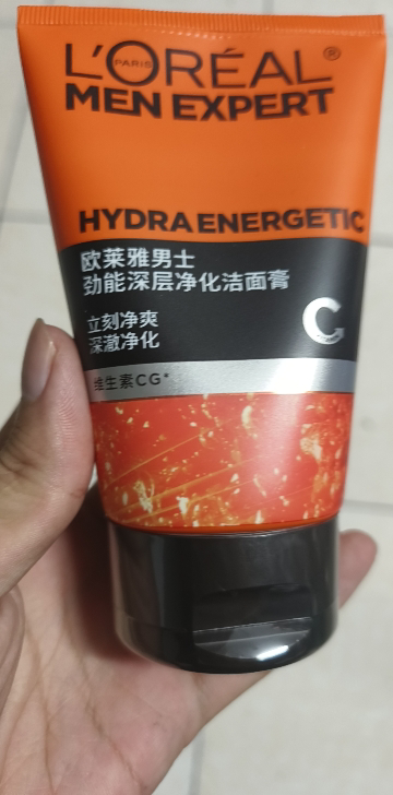 欧莱雅男士劲能深层净化洁面膏100ml(深层清洁 清爽 各种肤质 男士适用 洗面奶)晒单图