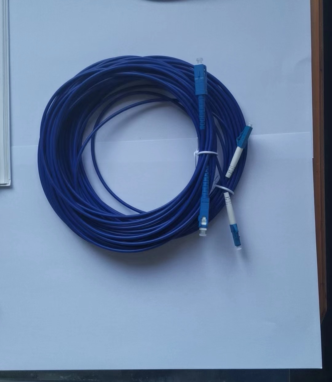 蓝色铠装尾纤 FC-SC 30米 根晒单图