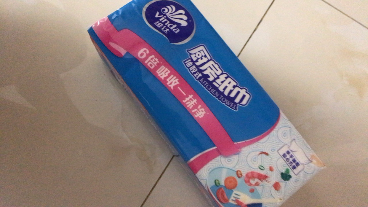 维达抽取厨房纸巾XL码80抽12包 XL码大尺寸吸油吸水湿水不易破家用囤货装厨房专用纸巾(新旧包装交替发货)晒单图