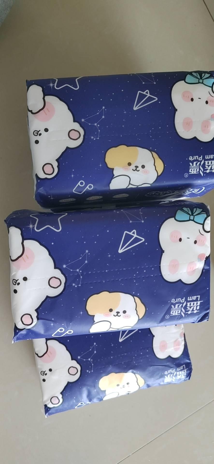 蓝漂抽纸原生木浆无香四层加厚大包卫生纸实惠装餐巾纸面巾纸6包晒单图