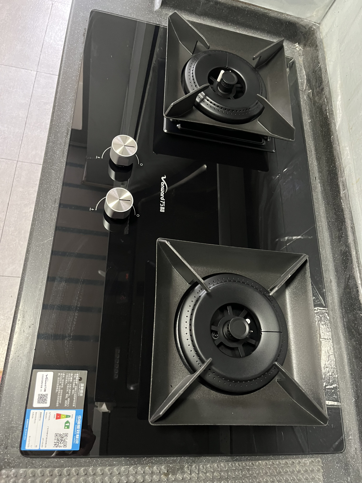 万和(Vanward) 一级能效 天然气双灶 双眼燃气灶 单灶具 5.2KW火力钢化玻璃 可调底座C5L90S晒单图