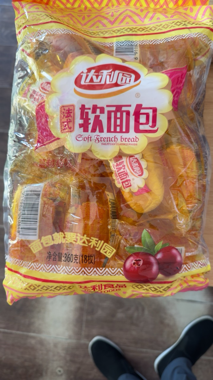 达利园蔓越莓味法式软面包360g袋装早餐面包零食点心晒单图