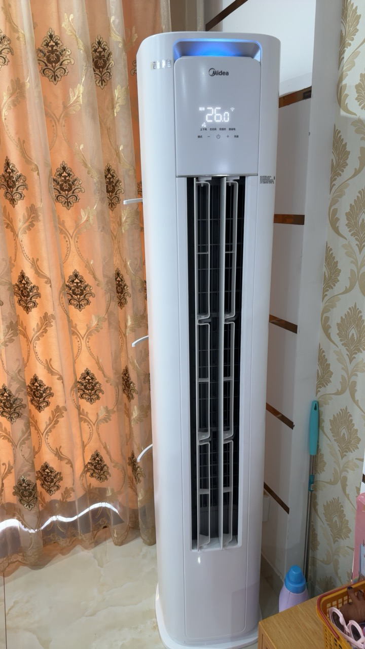 美的(Midea)空调2匹p酷省电新一级能效智能全直流变频冷暖立式柜机节能省电客厅家用KFR-51LW/N8KS1-1P晒单图