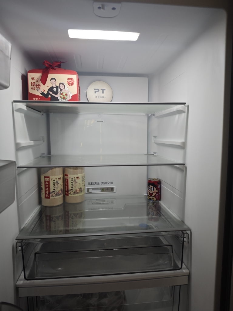 美的(Midea)冰箱法式多门325升一级能效双变频四开门小型电冰箱超薄风冷无霜节能低噪BCD-325WFPM(E)灰晒单图