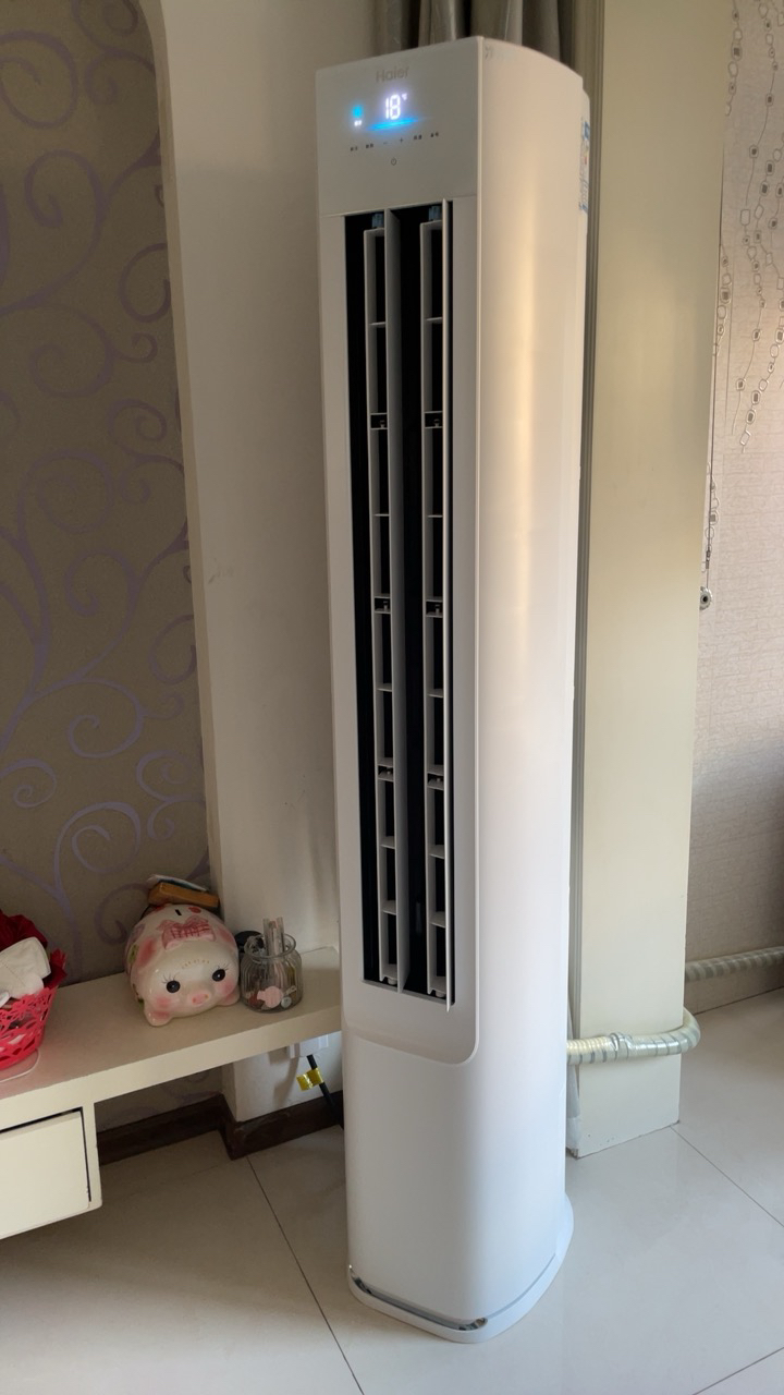 海尔空调(Haier)3匹 变频新1级能效 强冷强热 家用空调柜机KFR-72LW/E1-1套机晒单图