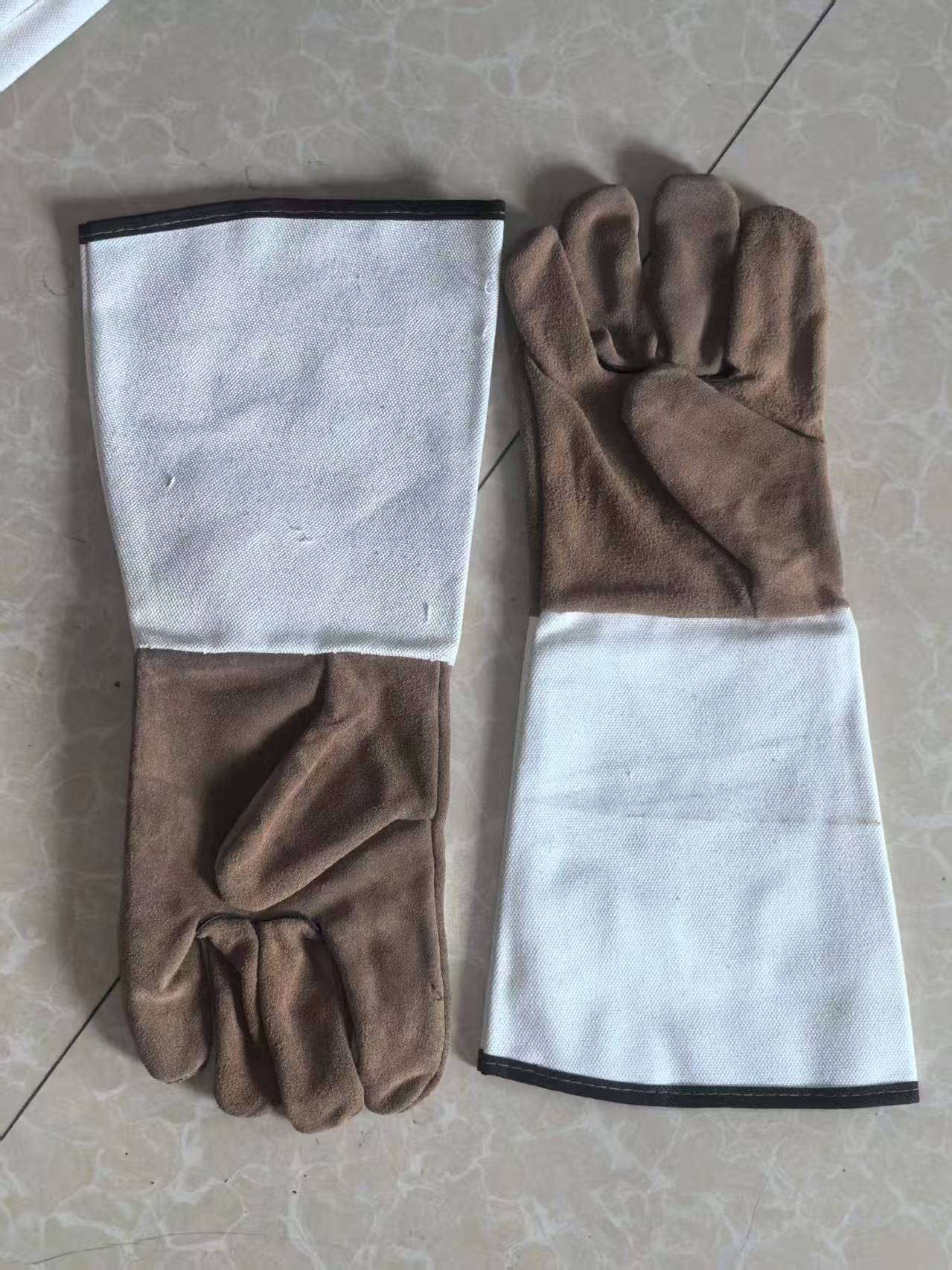 天天平安电焊手套焊工手套 双层帆布面晒单图