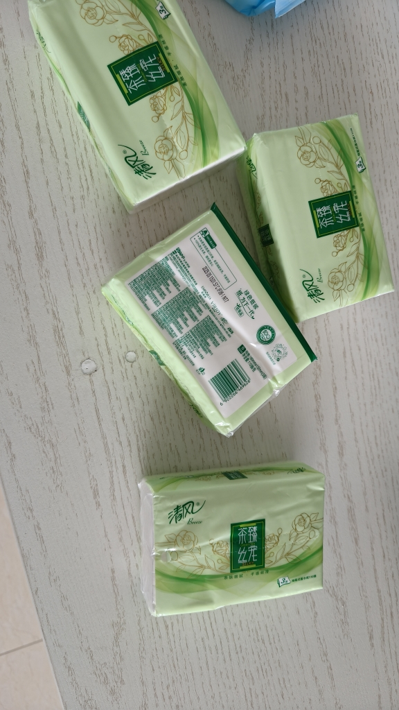 清风抽纸110抽4包家用实惠装餐巾纸面巾纸擦手原木卫生纸巾晒单图