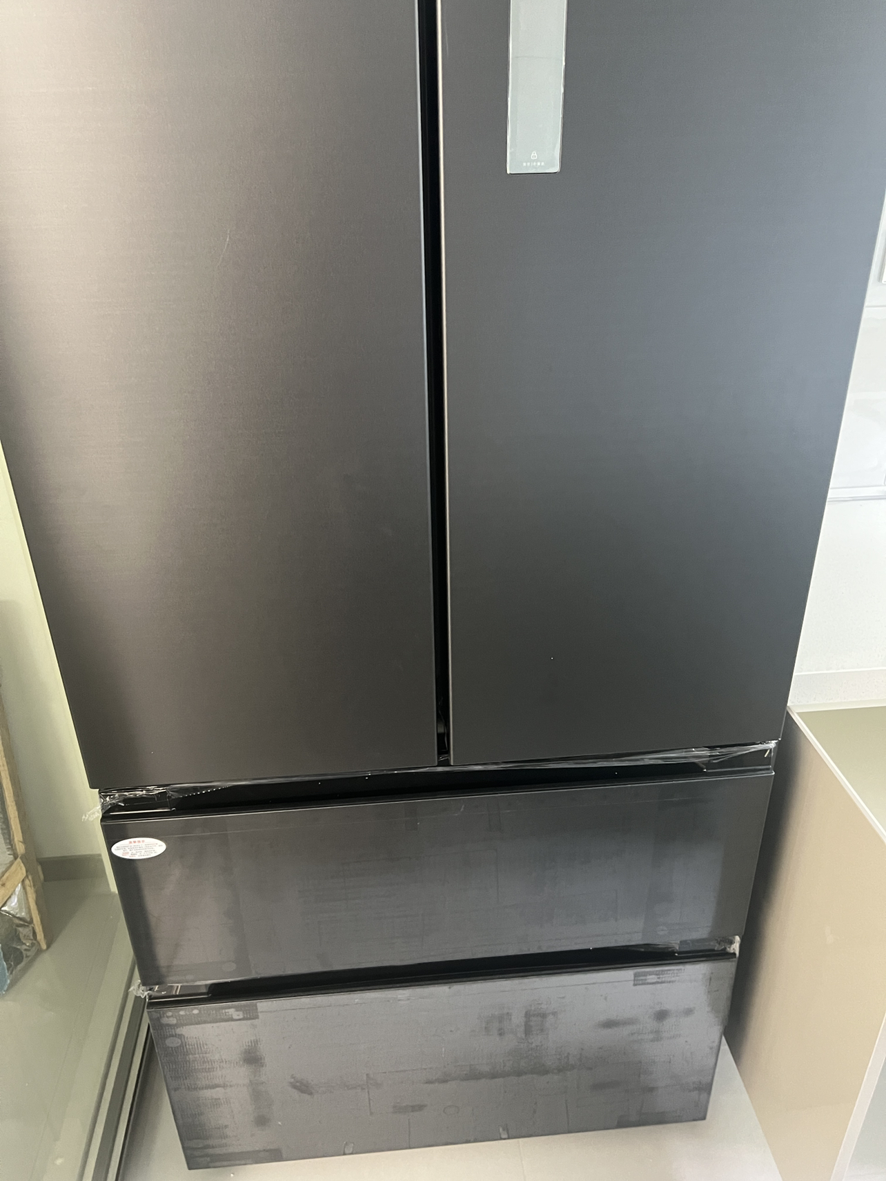 美的(Midea)508升法式对开多门智能一级电冰箱BCD-508WTPZM(E)莫兰迪灰 除菌净味四开门双系统国补晒单图