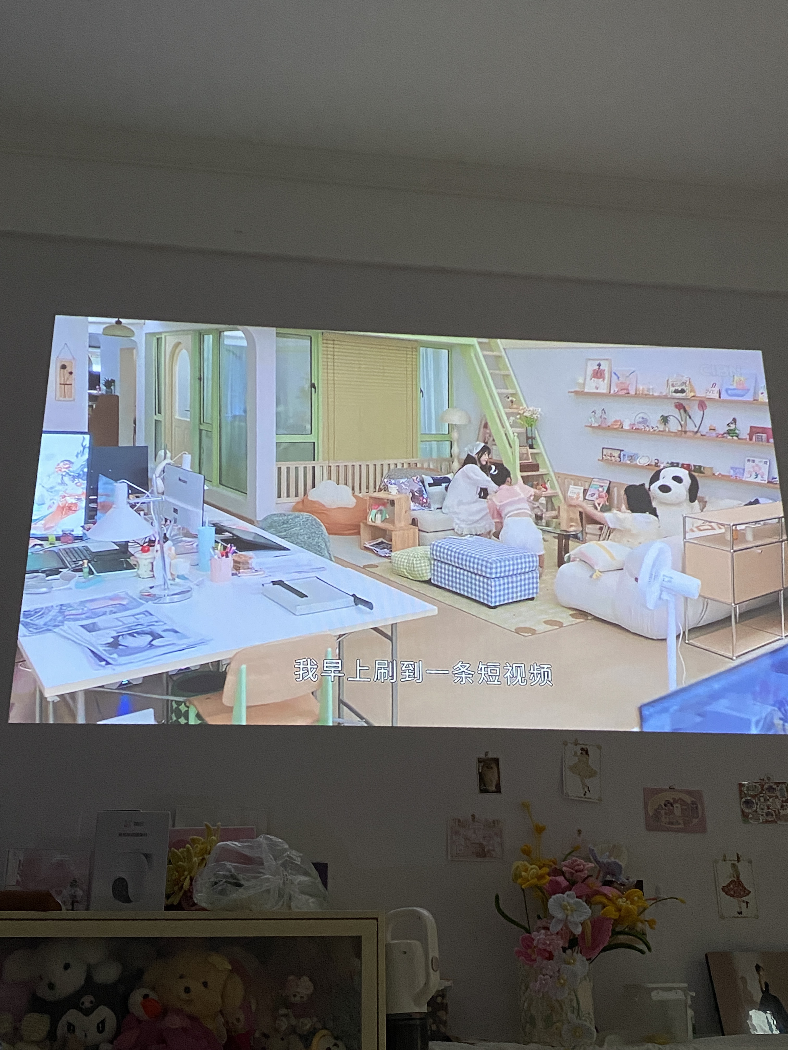 [全自动对焦+智能避障]轰天炮投影仪家用4K超高清1080P微型小型投影仪手机便携儿童智能轟天砲投影机家庭影院卧室投墙上晒单图