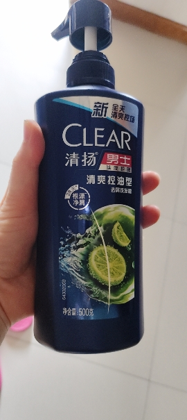清扬男士去屑洗发水活力运动薄荷型500g 止痒舒爽蓬松晒单图