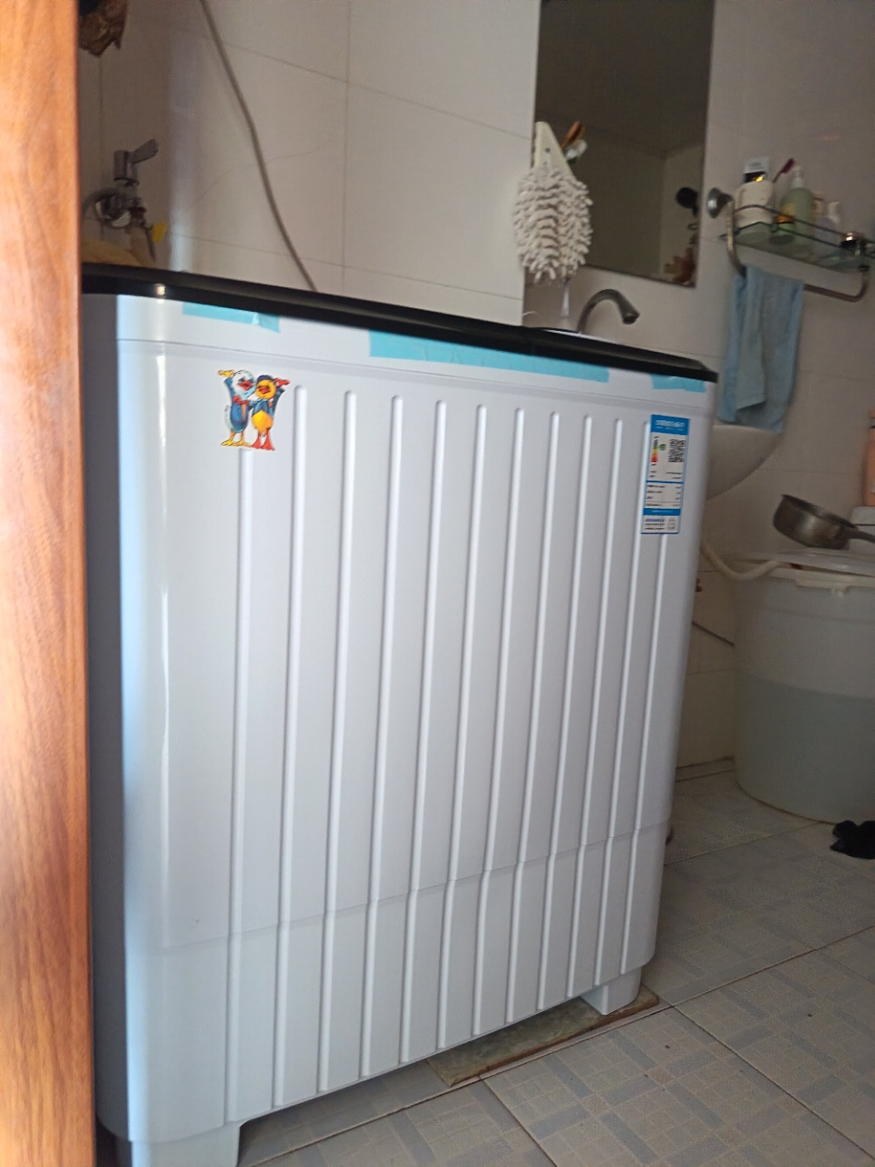 小鸭10公斤双缸洗衣机半自动双缸双筒家用大容量波轮洗脱两用 可单洗单脱水晒单图