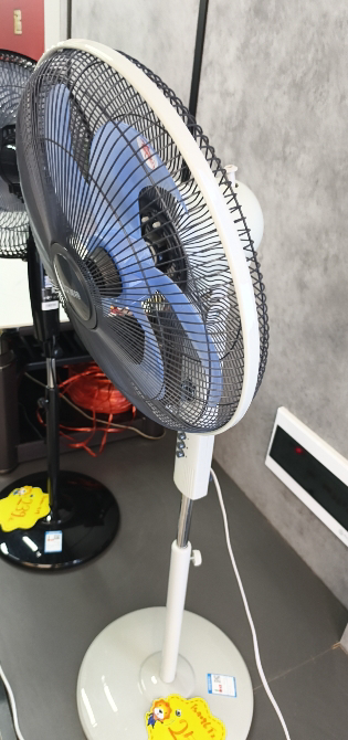 艾美特(Airmate)五叶家用宿舍电风扇大风量摇头机械升降落地扇定时立式风扇16寸浅灰色FS4096T2晒单图