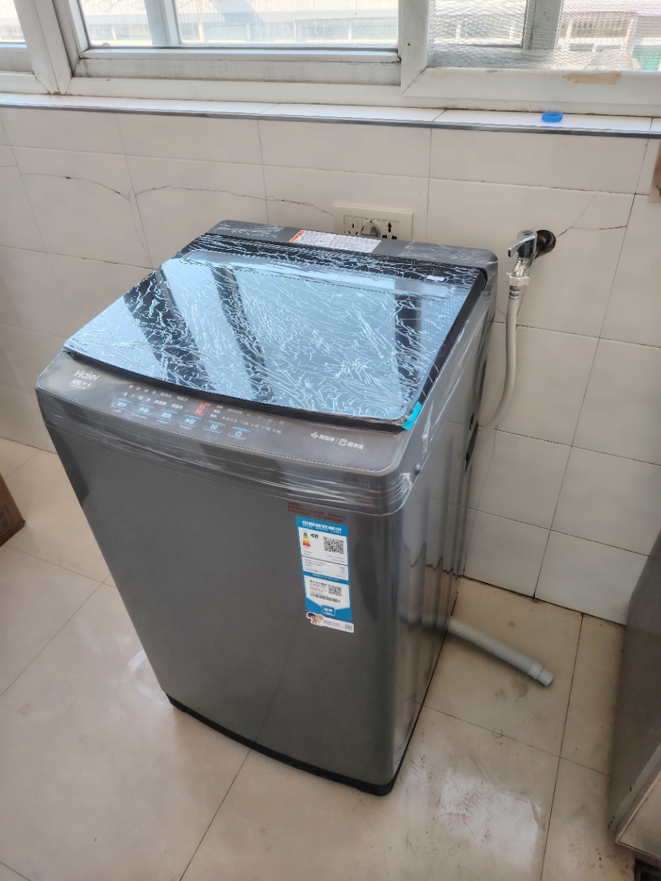 海尔(Haier)10公斤 变频 全自动 波轮洗衣机 1.0洗净比 纳米微泡净 除菌除螨 XQB100-BZ20B0晒单图