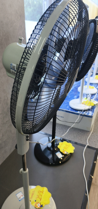 艾美特(Airmate)五叶家用宿舍电风扇大风量摇头机械升降落地扇定时立式风扇16寸浅灰色FS4096T2晒单图