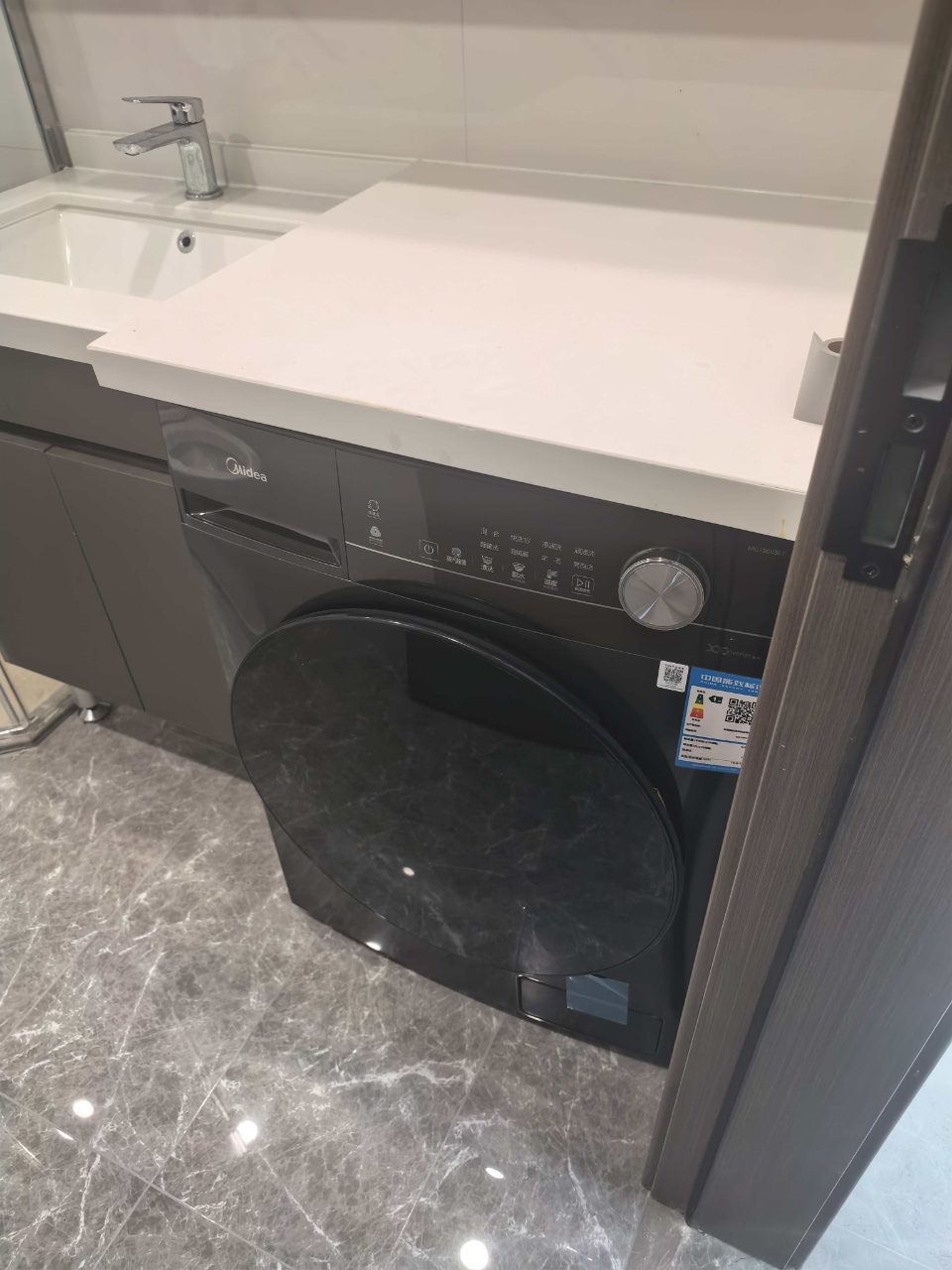 美的(Midea)全自动滚筒洗衣机10公斤家用大容量变频电机一级能效1.1高洗净比蒸汽除菌除螨简尚系列MG100V36T晒单图