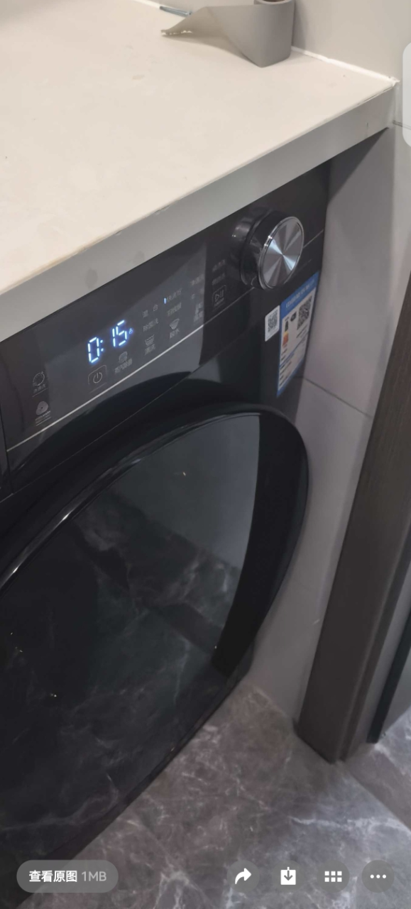 美的(Midea)全自动滚筒洗衣机10公斤家用大容量变频电机一级能效1.1高洗净比蒸汽除菌除螨简尚系列MG100V36T晒单图