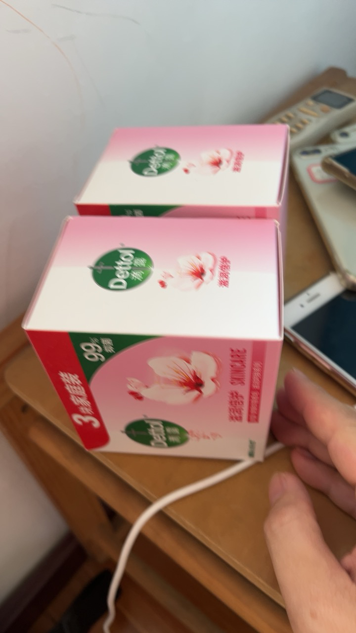 Dettol)滴露香皂 健康抑菌 滋润倍护115克*3块 两盒装香皂苏宁自营 肥皂洗衣皂晒单图
