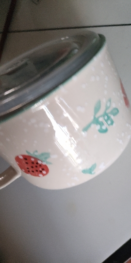 创意陶瓷泡面碗带盖大号陶瓷泡面杯碗卡通早餐杯微波炉面碗 FENGHOU晒单图