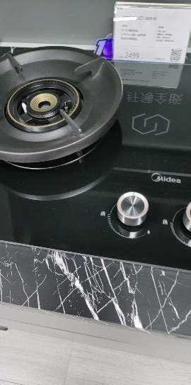 美的JZT-Q69-M 5.2KW大火力超一级热效率钢化黑玻火山聚焰台嵌两用燃气灶晒单图