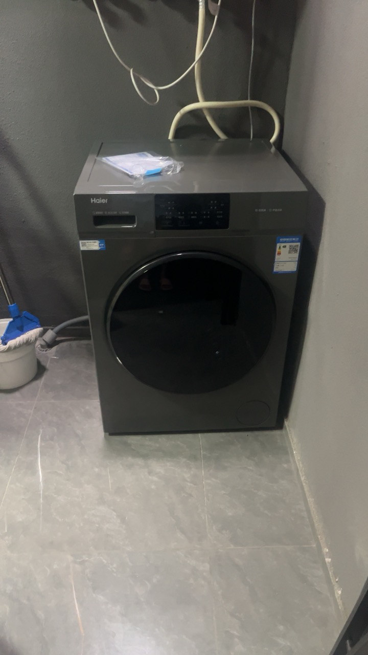 海尔(Haier)初色系列10公斤全自动滚筒洗衣机 洗烘一体机超薄六维减震国补以旧换新XQG100-H606H晒单图