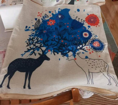 万全方位WQFW-8012 亚麻抱枕被 105*145cm 深蓝色(单位:件)晒单图