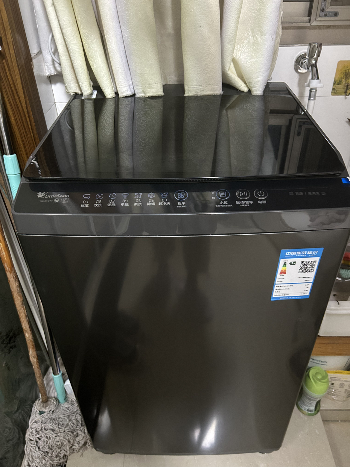 小天鹅(LittleSwan)洗衣机波轮全自动家用8KG 深层去污净洗新风换气 一键智洗宿舍租房神器 TB80V27T晒单图