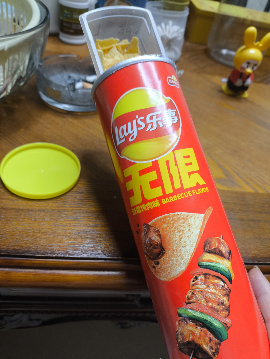 乐事薯片罐装104g*3桶膨化食品土豆片商超同款办公室解馋休闲小零食(烤肉味)晒单图