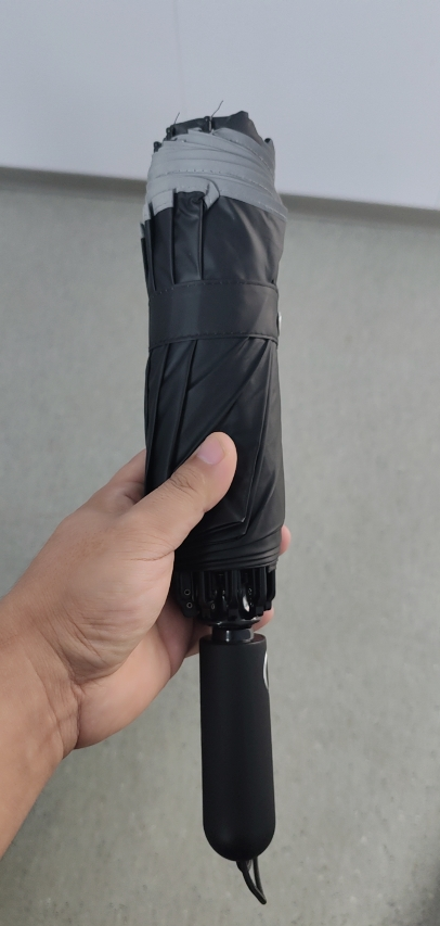 心梦同行礼盒装反向自动雨伞 反光条晴雨两用伞 黑胶三折伞 折叠遮阳伞 1520/把晒单图