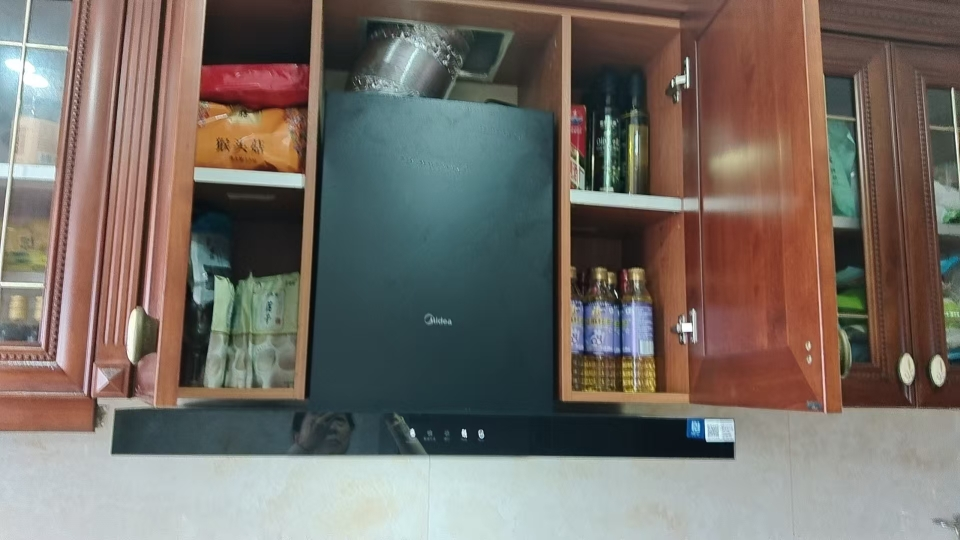 美的(Midea)抽油烟机家用自动清洗欧式21m³风量wifi智控吸油烟机顶吸抽烟机脱排油烟机CXW-268-T201晒单图