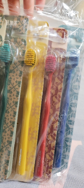 倍加洁大宽头护龈软毛国潮风牙刷10支独立包装 53孔高密植毛晒单图