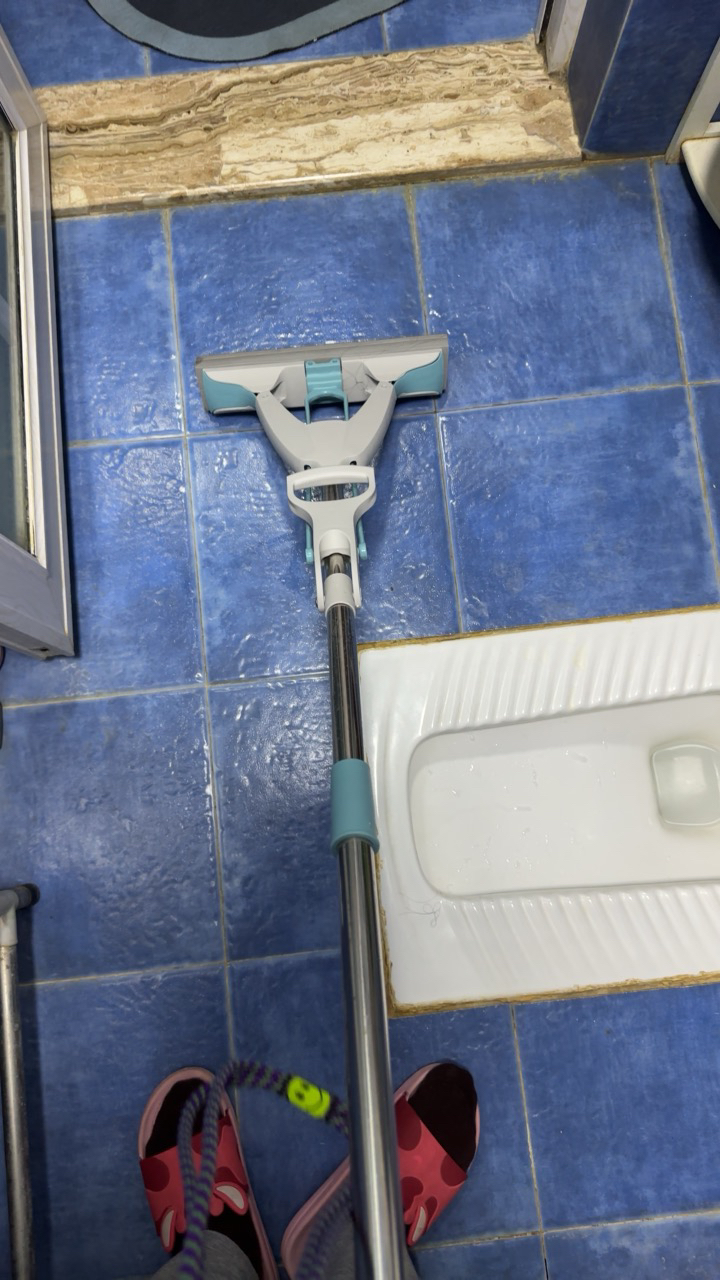 美丽雅 双重挤水对折胶棉拖把家用吸水海绵地拖28cm晒单图