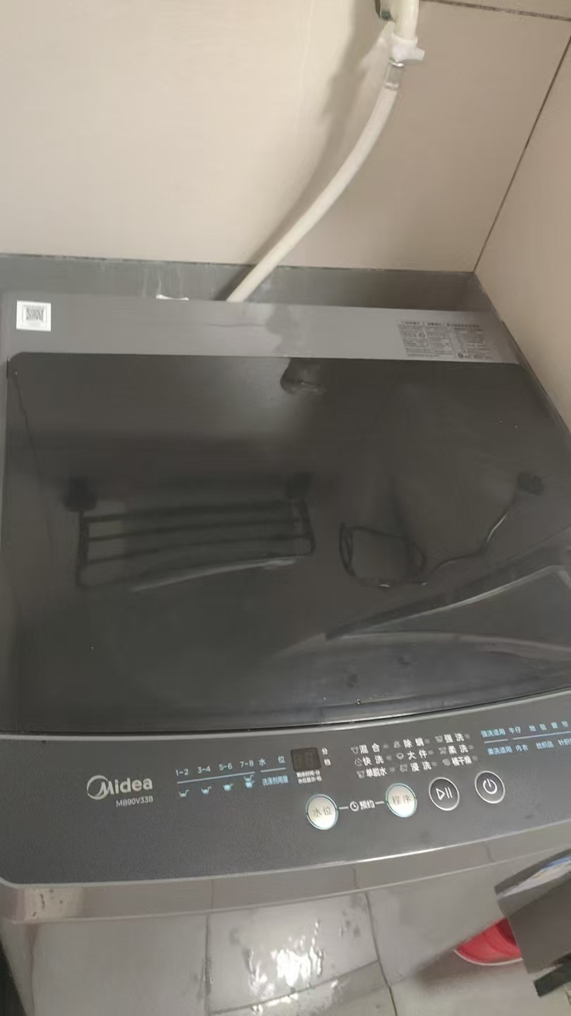 [政府补贴]美的波轮洗衣机全自动 8kg大容量家用专利免清洗防腐防生锈 高洗净比 仿手搓超净洗租房神器 MB80V36T晒单图
