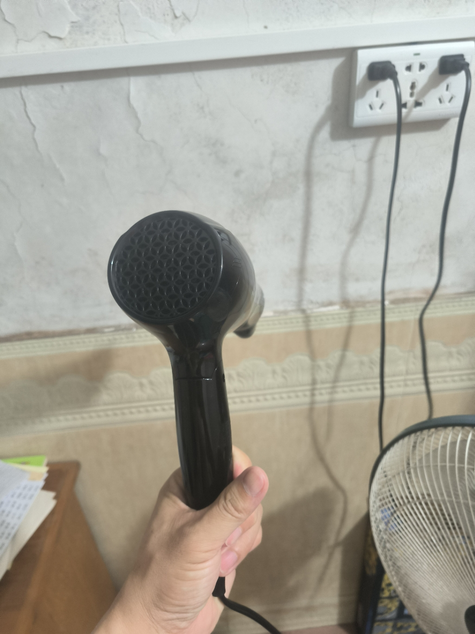 博锐电吹风机大功率折叠款家用发廊理发店学生便携速干大风力吹风筒3档冷热风2000W PH1625晒单图