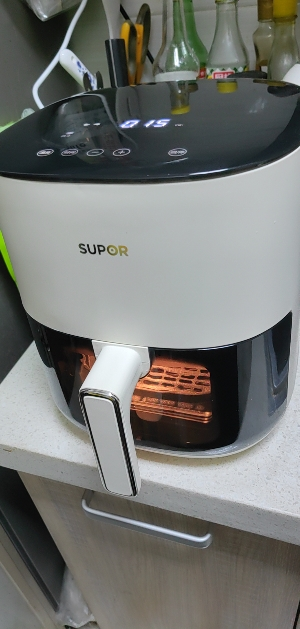 苏泊尔(SUPOR)空气炸锅不用翻面家用全自动 可视5L大容量 蒸汽嫩 炸烤炸一体免翻面炸锅KD50D812A晒单图
